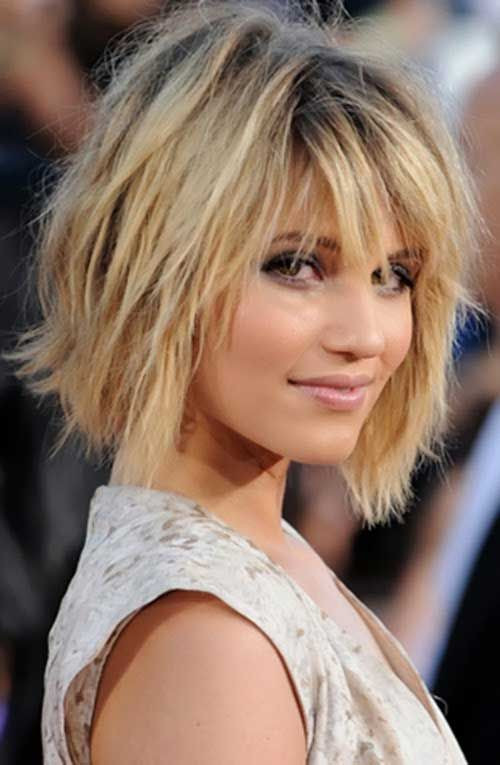 Messy Bob Hairstyles For Round Faces
 Messy Blonde Layered Bob Hairstyles for round faces