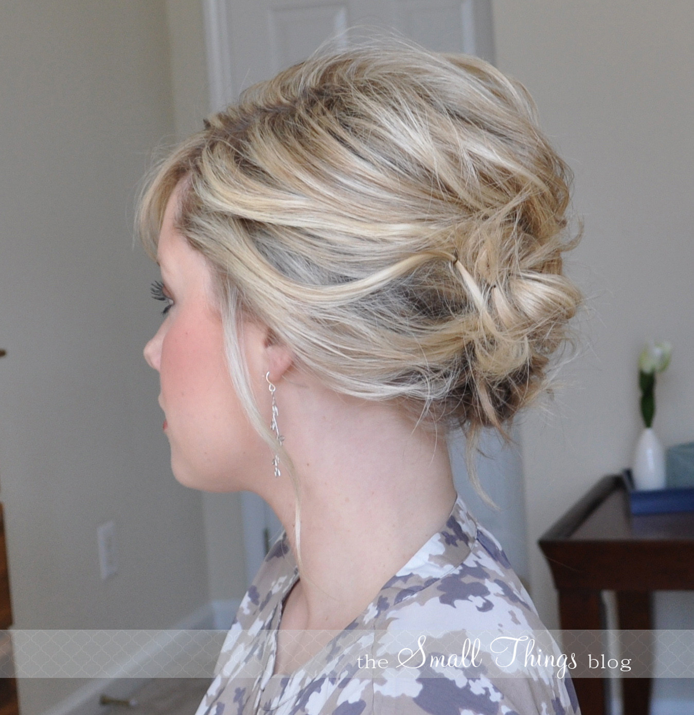 Messy Updo Hairstyles For Medium Length Hair
 The Messy Side Updo – The Small Things Blog