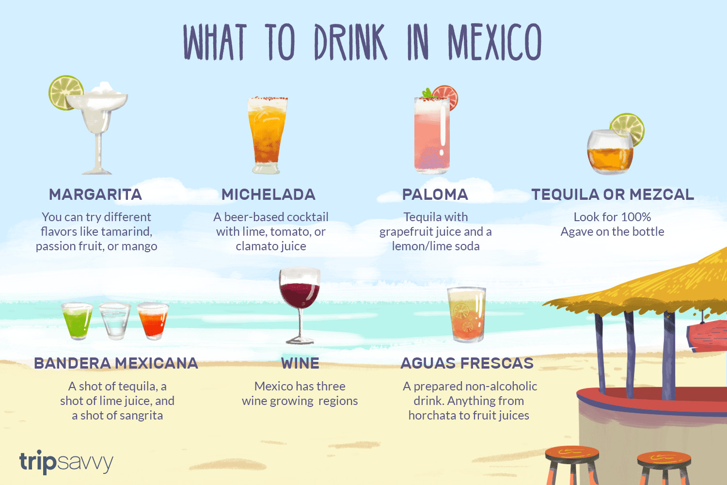 Mexican Drinks List
 Top 7 Drinks to Try in Mexico
