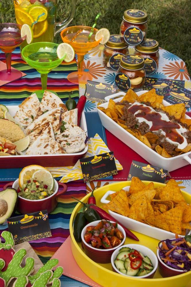 Mexican Food Ideas For Dinner Party
 Amazing food at a Mexican fiesta birthday party See more