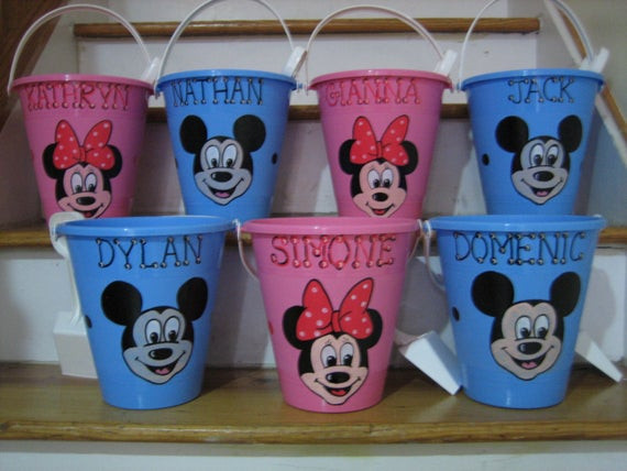 Mickey Mouse Beach Party Ideas
 Items similar to Personalized Beach Pail and shovel Kids