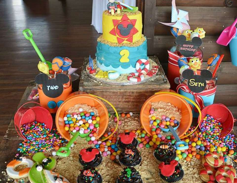 Mickey Mouse Beach Party Ideas
 Barbie and Mickey Mouse Birthday "Khensi and Seth s