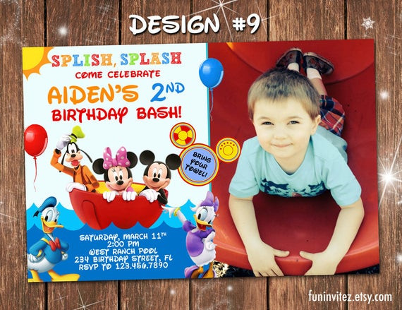 Mickey Mouse Beach Party Ideas
 Items similar to Mickey Mouse Clubhouse Beach Birthday