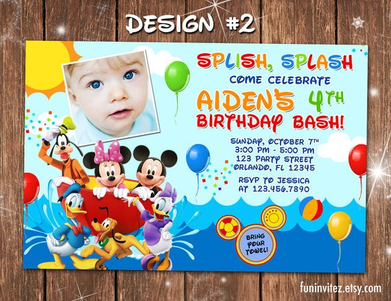 Mickey Mouse Beach Party Ideas
 Mickey Mouse Clubhouse Swim Beach Birthday Party
