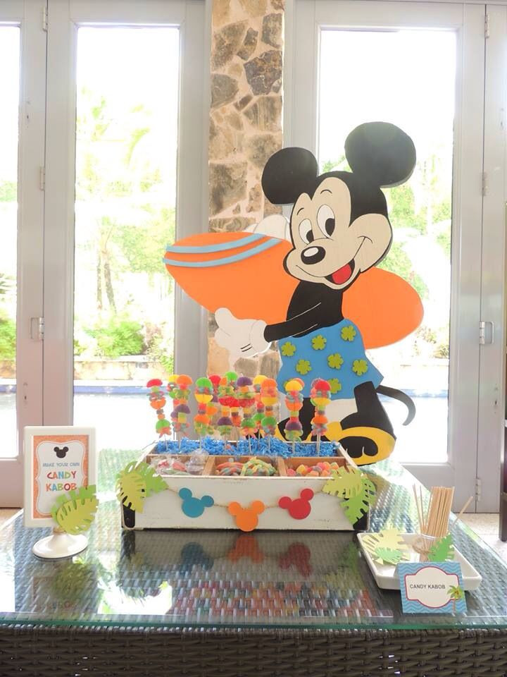 Mickey Mouse Beach Party Ideas
 Micky Luau Party Party Pinterest