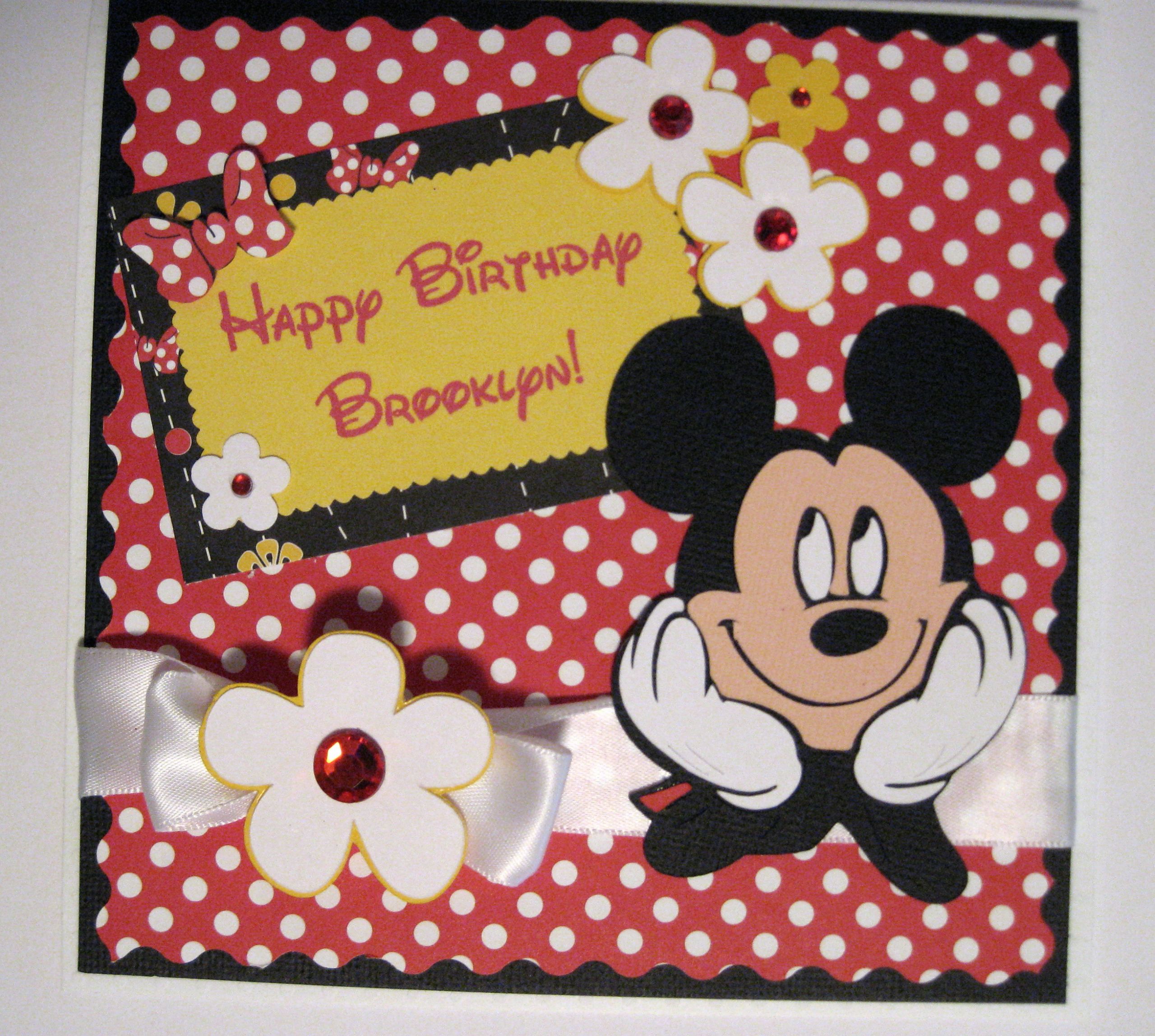 Mickey Mouse Birthday Card
 Card Mickey Mouse Birthday Card