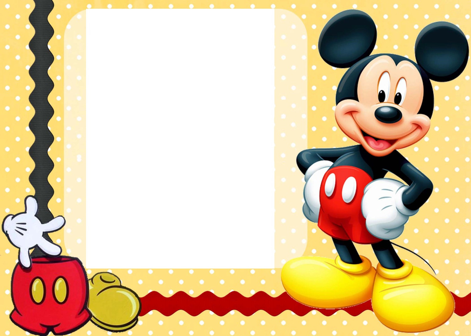 Mickey Mouse Birthday Card
 Free printable mickey mouse birthday cards