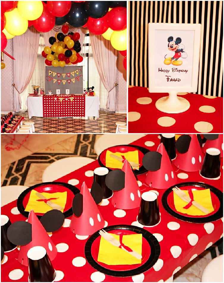 Mickey Mouse Birthday Decorations
 A Retro Mickey Inspired Birthday Party Party Ideas