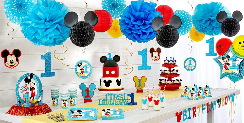 Mickey Mouse Birthday Party Decorations
 Mickey Mouse 1st Birthday Party Supplies