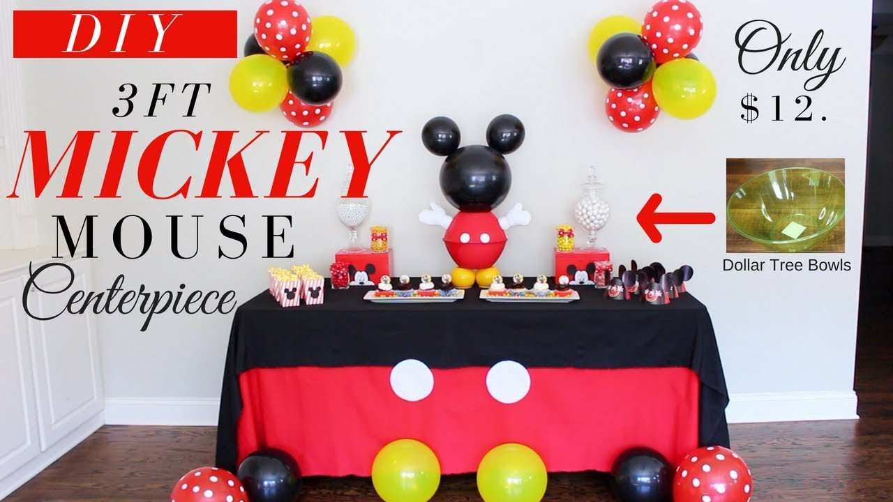 Mickey Mouse Birthday Party Supplies
 Mickey Mouse DIY Party Decorations
