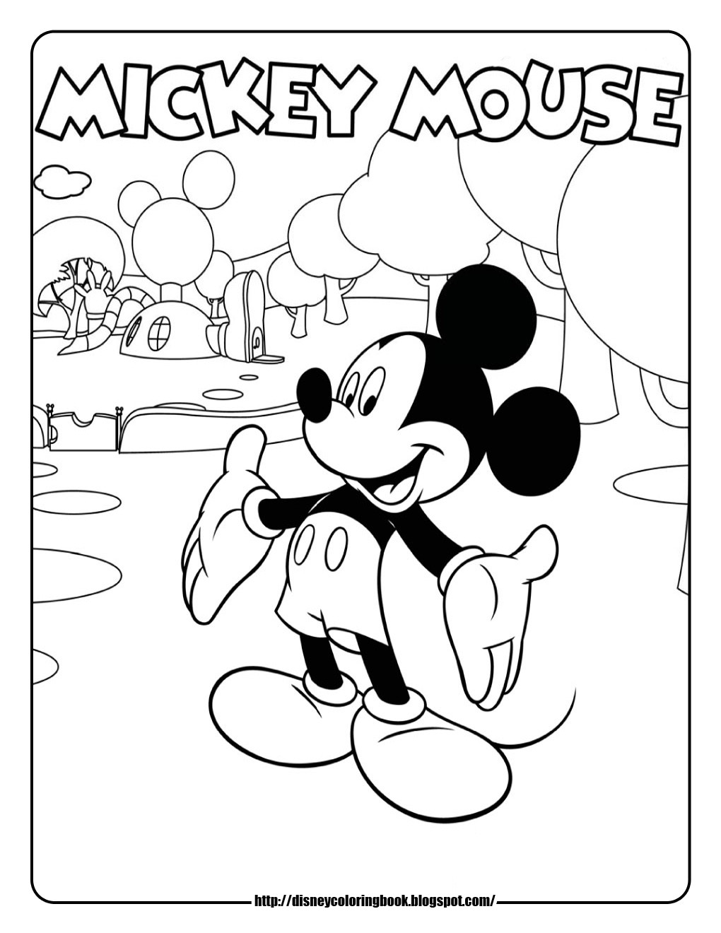 Mickey Mouse Clubhouse Printable Coloring Pages
 Mickey Mouse Clubhouse 1 Free Disney Coloring Sheets