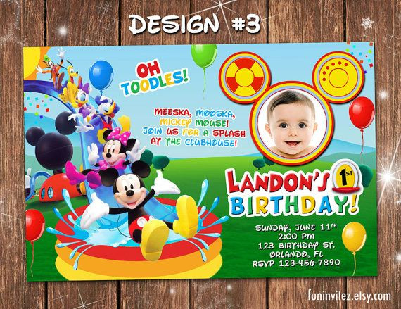 Mickey Mouse Pool Party Ideas
 Mickey Mouse Clubhouse Swim Splash Slide Birthday Party