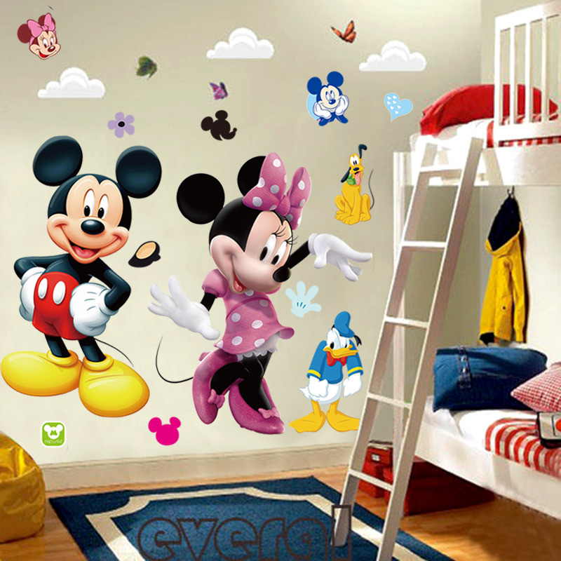 Mickey Mouse Room Decor For Baby
 Mickey Mouse Minnie Vinyl Mural Wall Sticker Decals Kids