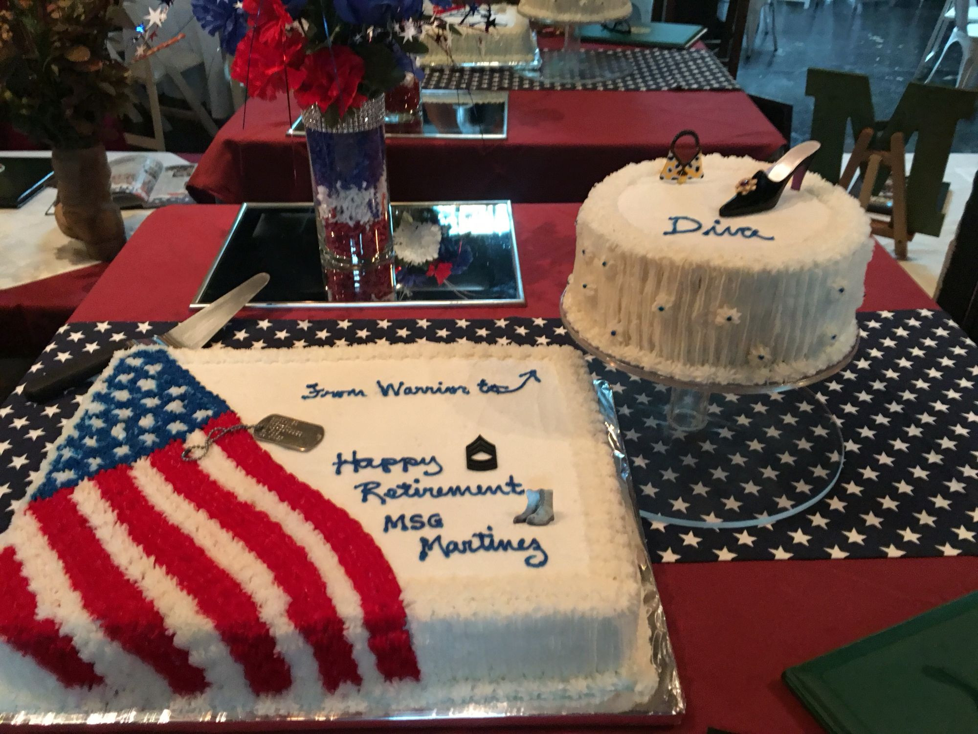 Military Retirement Party Ideas
 Military retirement party cake table set up … …