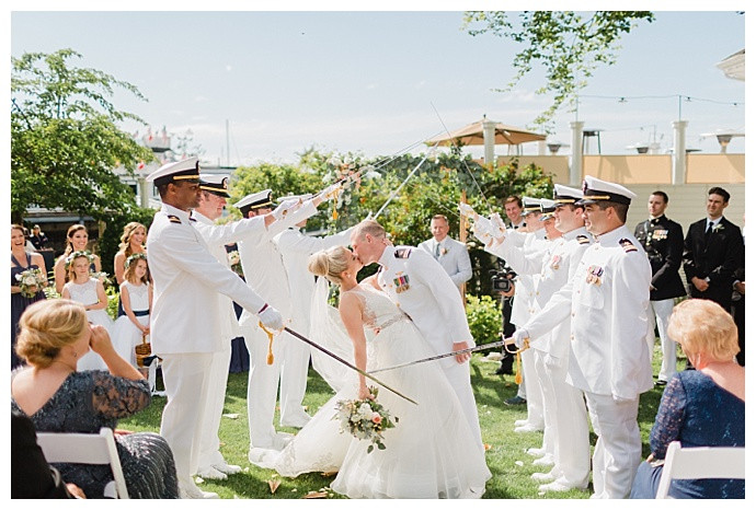 Military Wedding Vows
 Colin and Devon s Navy Blue and Gold Military Wedding