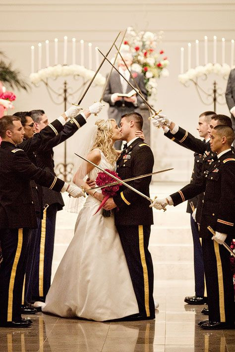 Military Wedding Vows
 Military Wedding I love the sabers ️ can t wait for