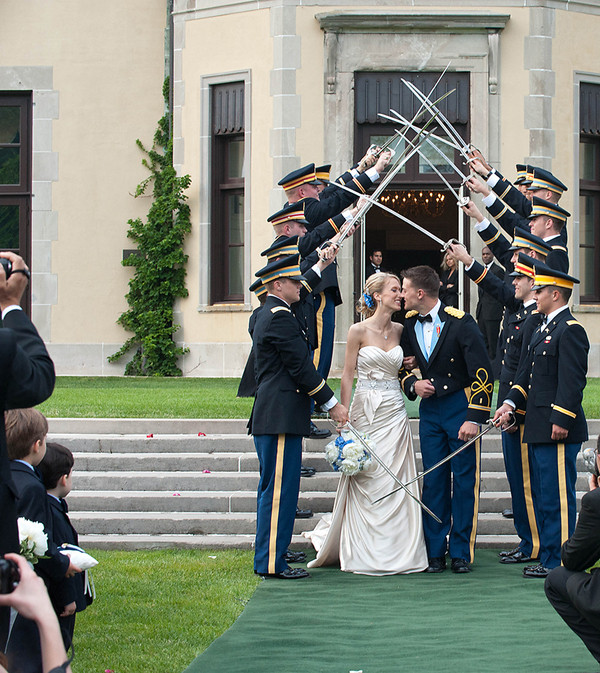 Military Wedding Vows
 Striking Blue and White New York Military Wedding