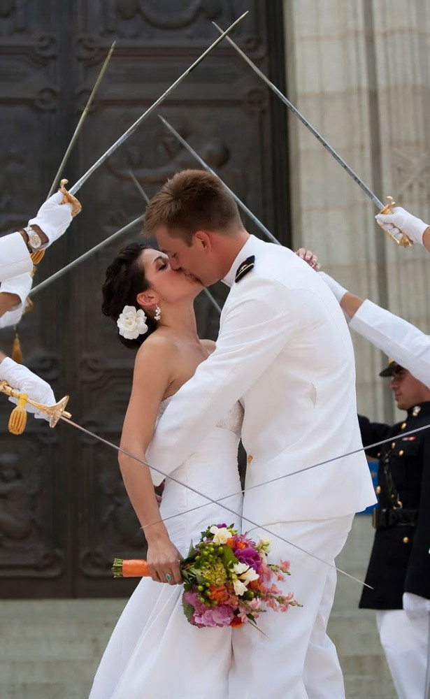 Military Wedding Vows
 Arch of Swords at a Military Wedding Ceremony Confetti