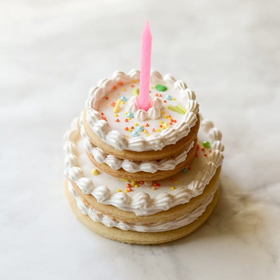 Mini Birthday Cake
 Stacked Cookie Mini Birthday Cake i am baker