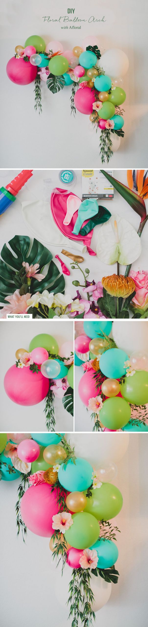 Moana DIY Decorations
 DIY Floral Balloon Arch Moana