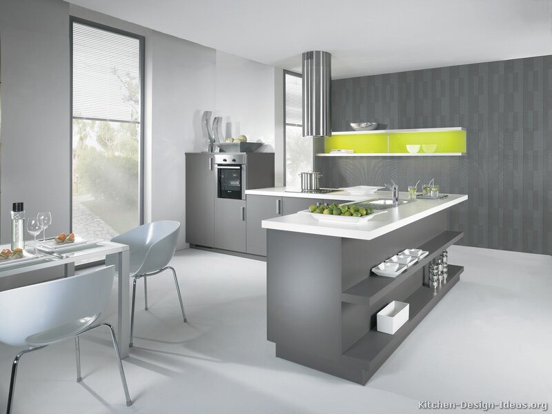 Modern Grey Kitchen Cabinets
 افكار مطابخ باللون الرمادي المرسال