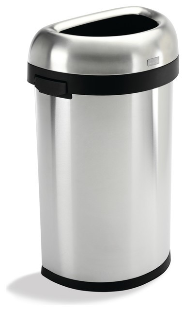 Modern Kitchen Trash Can
 60 Litre Semi Round Open Can Modern Trash Cans by