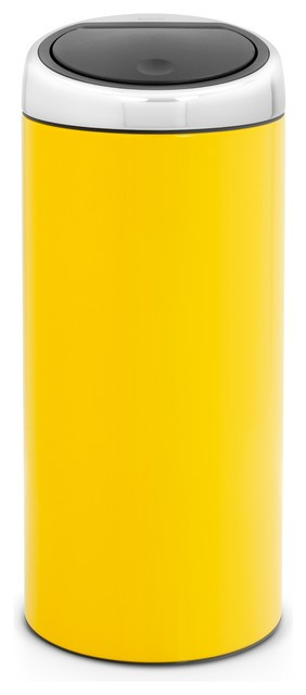 Modern Kitchen Trash Can
 Brabantia Touch Bin 8 Gallon Lemon Yellow Modern