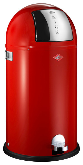 Modern Kitchen Trash Can
 Wesco Kickboy Waste Can Red Contemporary Trash Cans