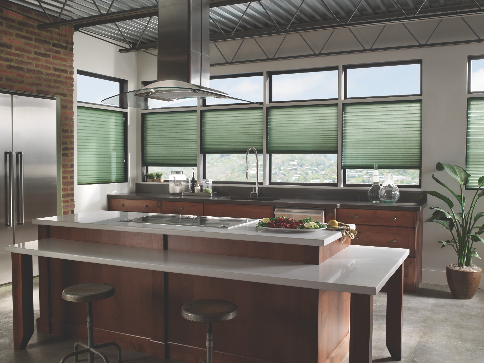 Modern Kitchen Window Treatments
 Modern Kitchen Cellular Shades from Blindsgalore