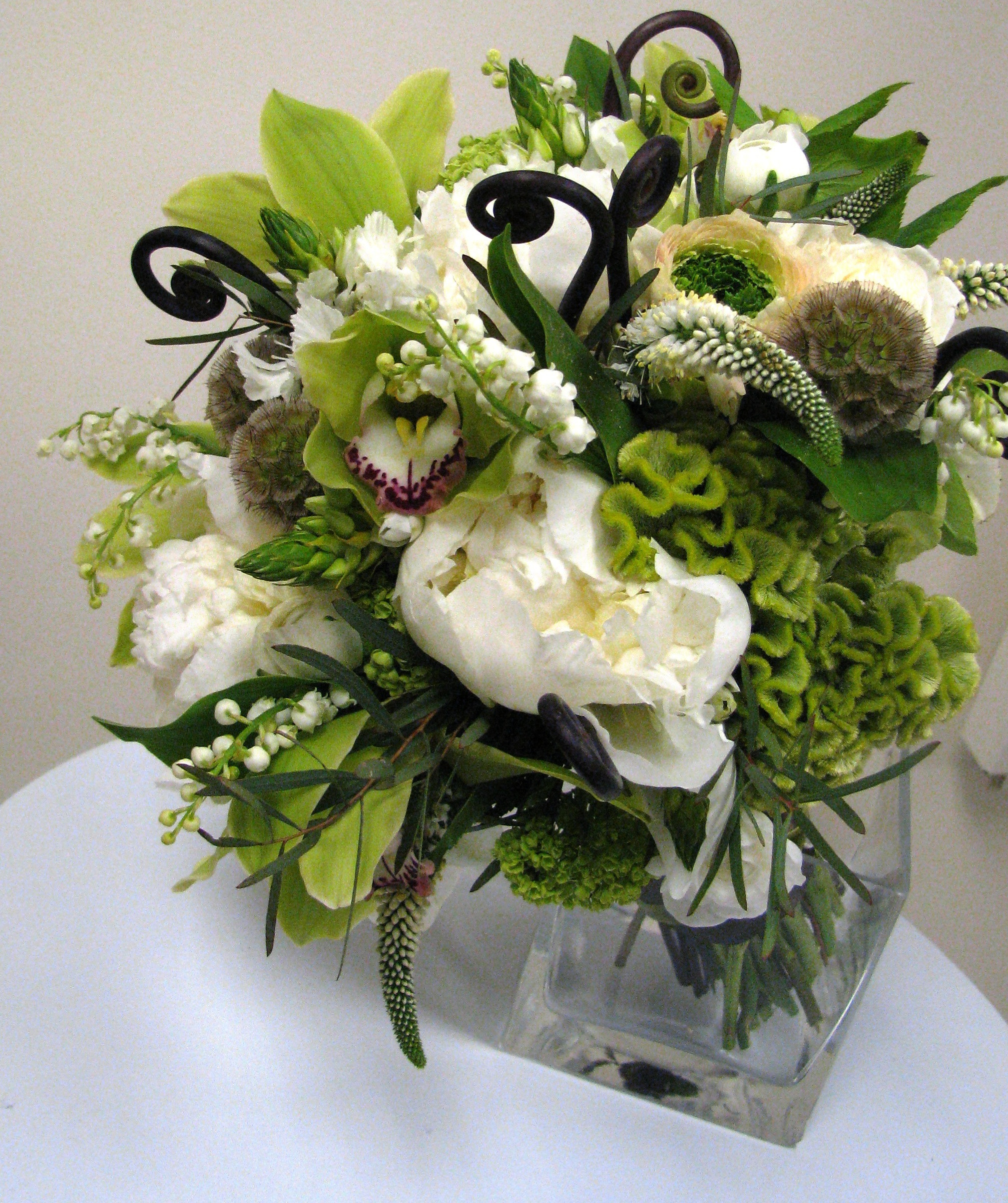 Modern Wedding Flowers
 Green bouquetvendors Mocha Rose Floral Designs Project