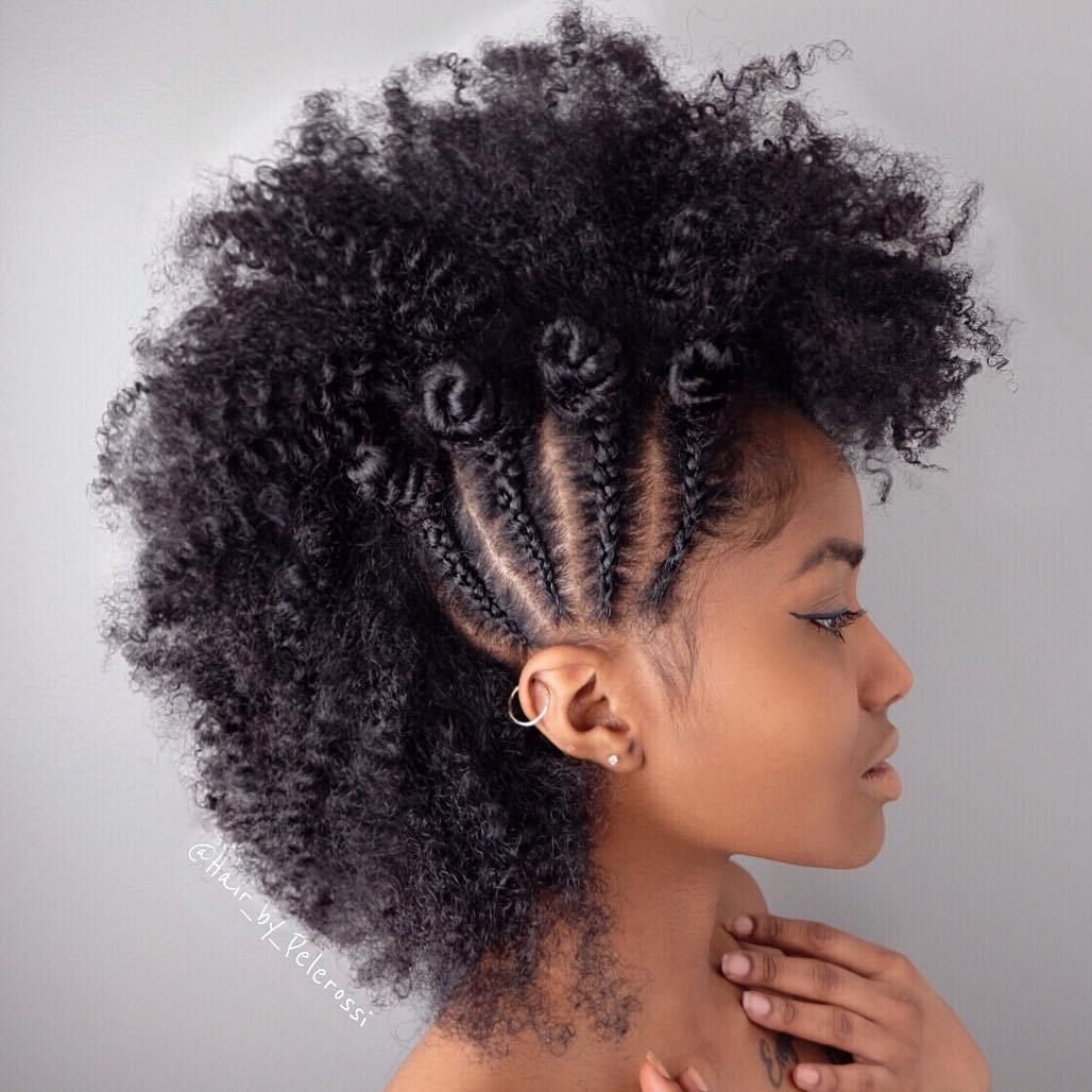 Mohawk Natural Hairstyles
 40 Creative Updos for Curly Hair in 2019