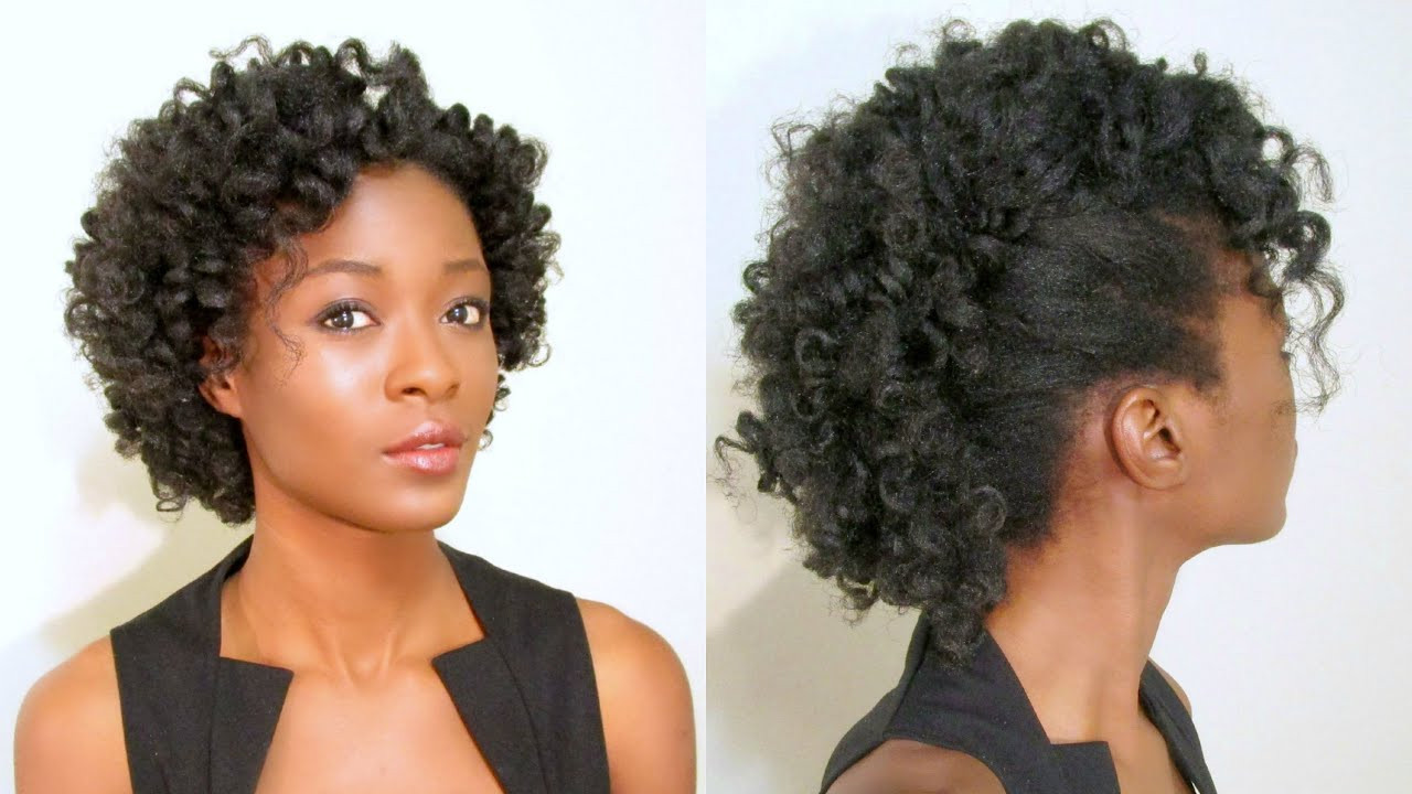 Mohawk Natural Hairstyles
 Curly Mohawk Frohawk Natural Hair & Spoolies Giveaway