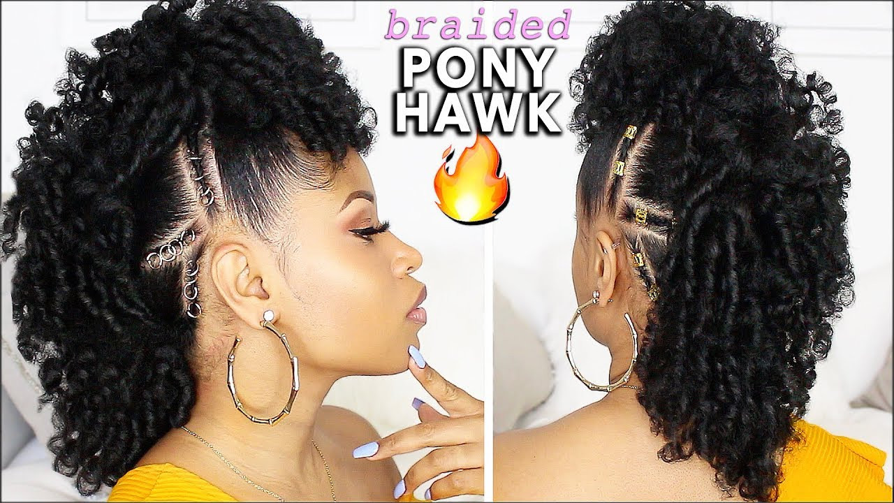 Mohawk Natural Hairstyles
 EASY & DEFINED CURLY BRAIDED MOHAWK ⇢ natural hair