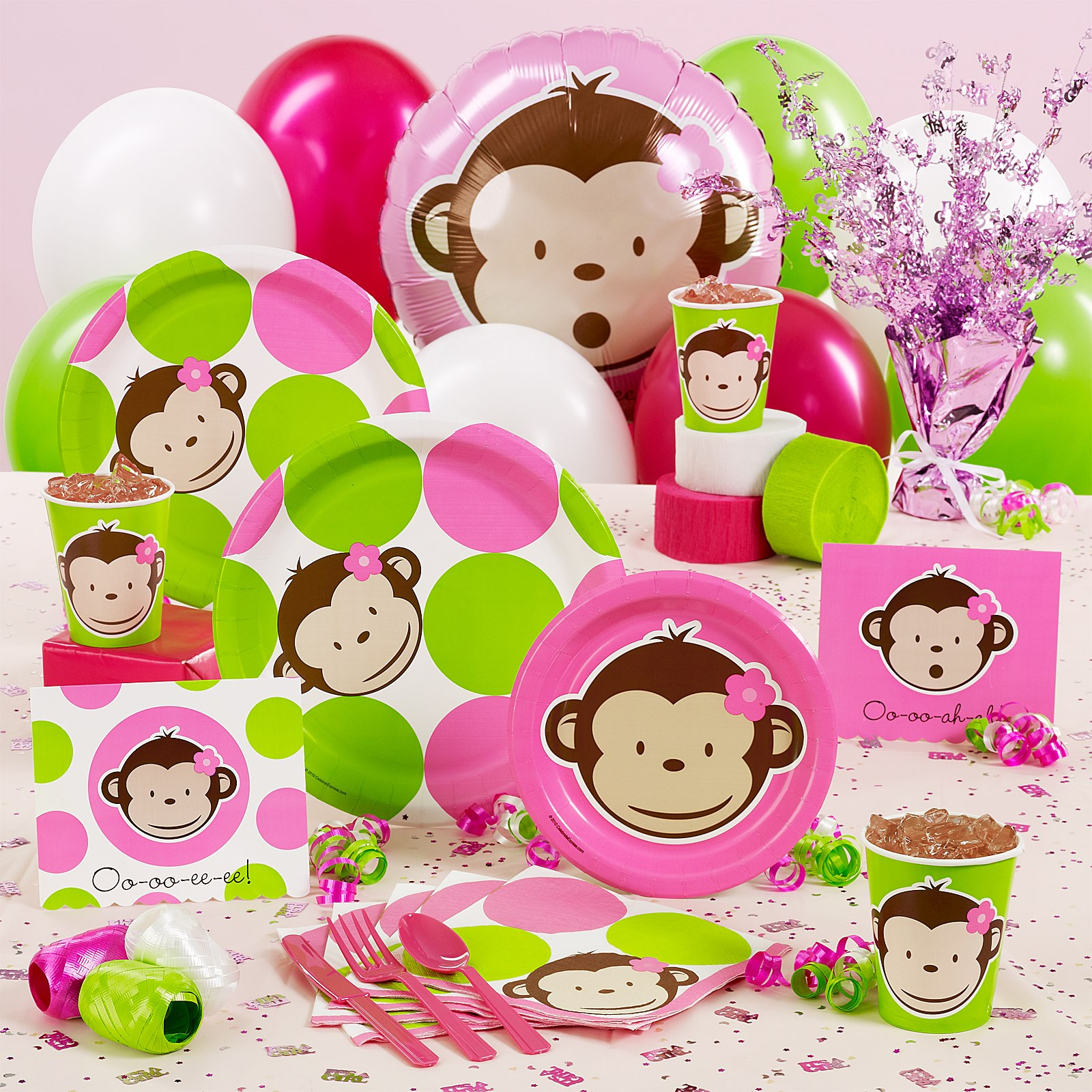 Monkey Baby Shower Decorations Party City
 Pink Monkey Baby Shower Favors monkey girl baby shower