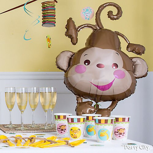 Monkey Baby Shower Decorations Party City
 Jungle Theme Baby Shower Balloon Decorations Idea Party