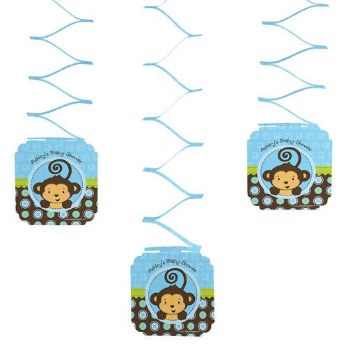 Monkey Baby Shower Decorations Party City
 Monkey Boy 6 Baby Shower Hanging Decorations