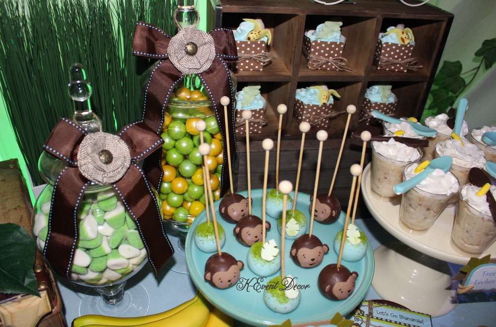 Monkey Baby Shower Decorations Party City
 Monkey Jungle theme Baby Shower Party Ideas