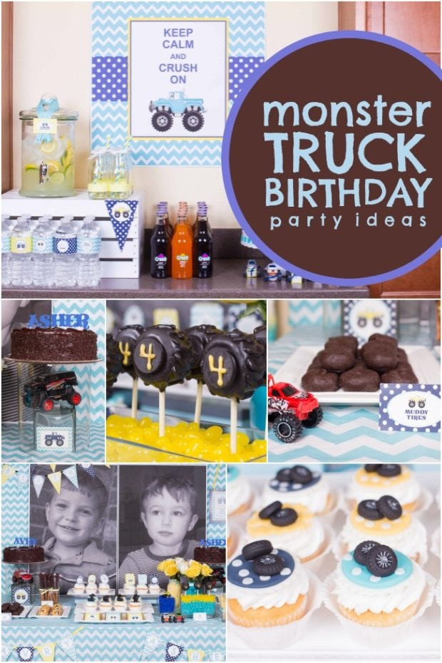 Monster Truck Birthday Decorations
 Boys Monster Truck Birthday Party