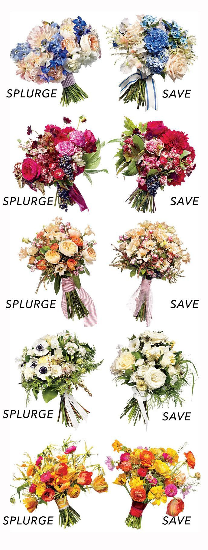 Most Expensive Wedding Flowers
 Save vs Splurge Wedding Bouquets