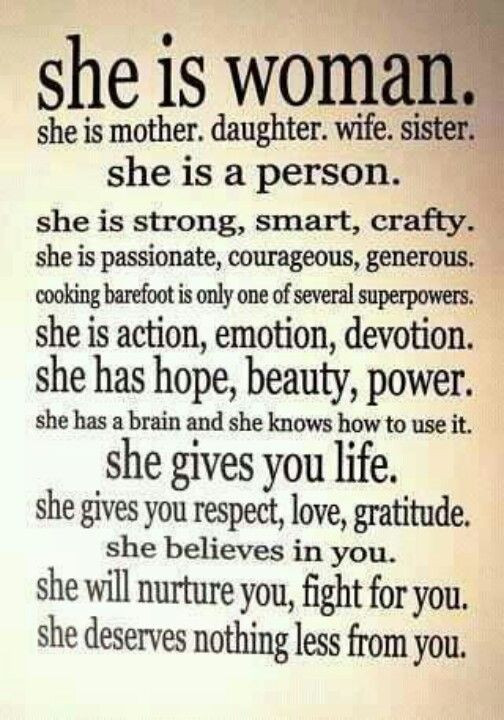 Mother And Wife Quotes
 She is a woman a mother daughter wife or sister c