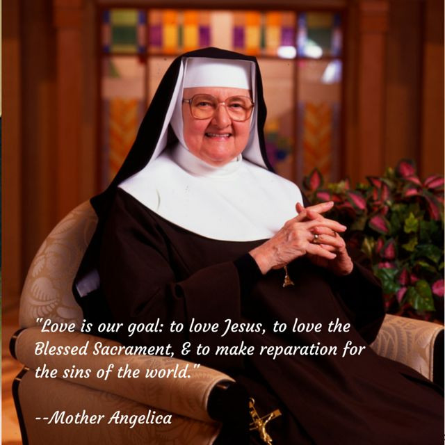mother angelica quote on becoming a saint