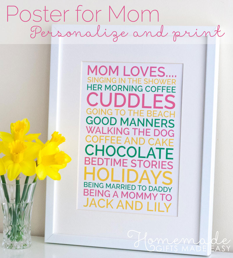 Mother Birthday Gift Ideas
 What To Make For Your Mom Her Birthday Easy Craft Ideas