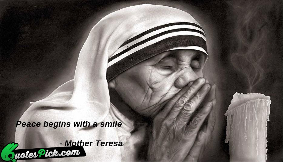 Mother Teresa Quotes Smile
 Mother Teresa Quotes with Picture