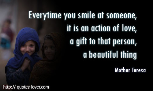 Mother Teresa Quotes Smile
 Quotes About Her Beautiful Smile QuotesGram