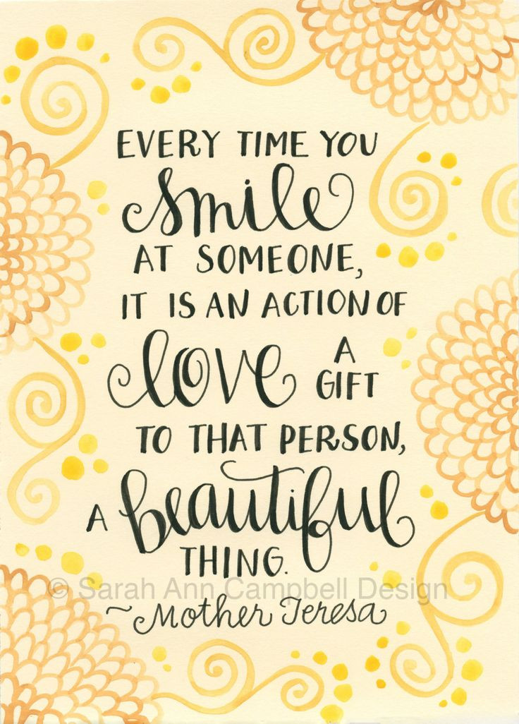 Mother Teresa Smile Quote
 Daily Smile Quotes QuotesGram