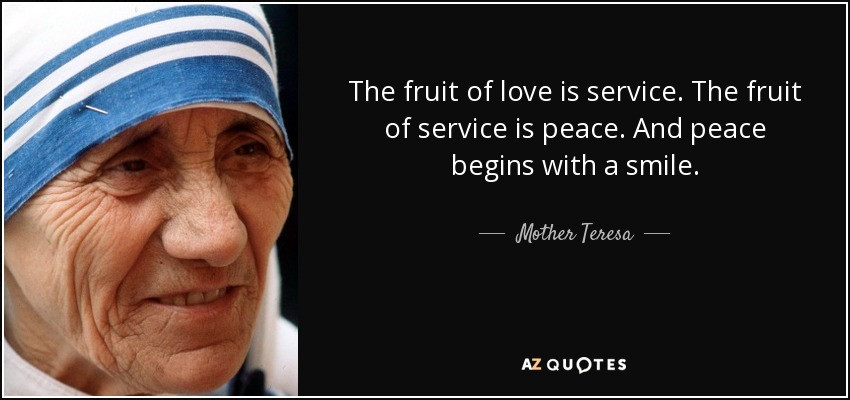 Mother Teresa Smile Quote
 800 QUOTES BY MOTHER TERESA [PAGE 21]