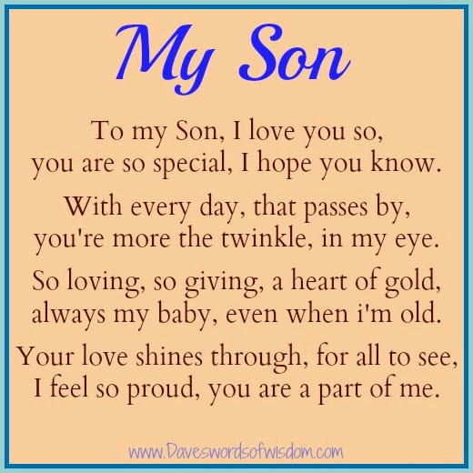 Mother To Son Quotes
 Dear Son Quotes QuotesGram