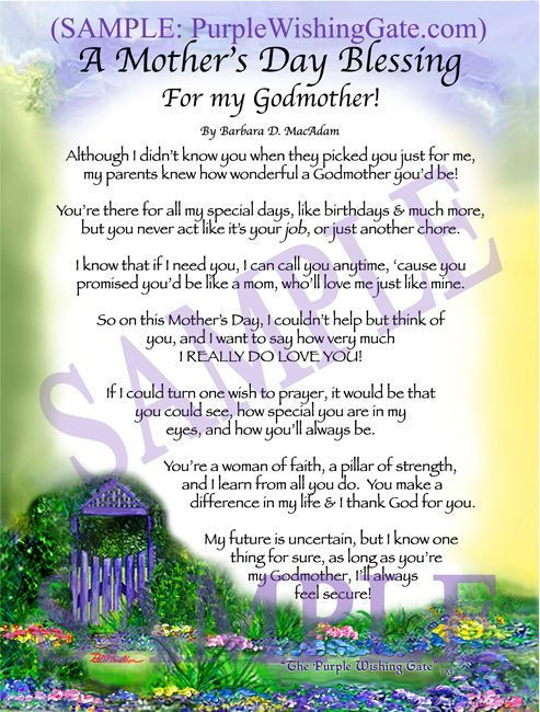 Mother'S Day Blessing Quotes
 A Mother s Day Blessing for Godmother