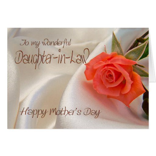 Mother'S Day Gift Ideas For Daughter In Law
 Daughter in Law Mother s day card with a pink rose