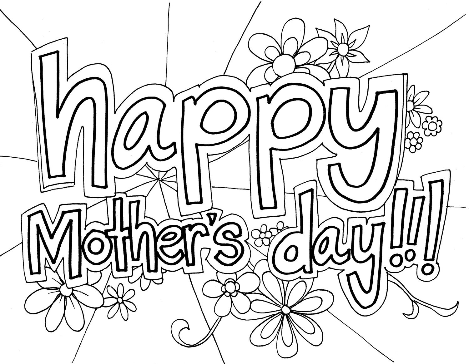 Mothers Day Coloring Pages For Toddlers
 Free Printable Mothers Day Coloring Pages For Kids
